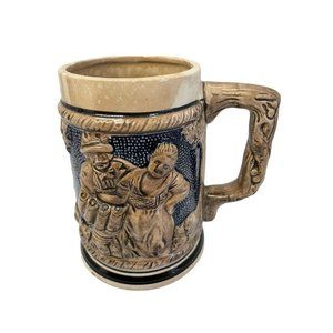 Beer Stein Mug‎ Cup Man and Woman  and houses 6" x 3"